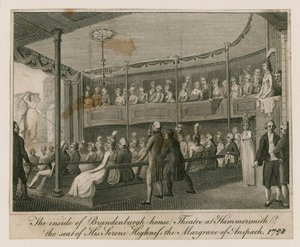 A Brandenburgh House Theatre belseje Hammersmithben alkotó: English School