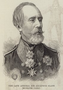A néhai Sir Adolphus Slade admirális, Muchaver Pasha (metszet) alkotó: English School