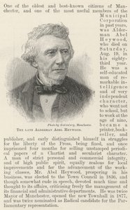 A néhai Alderman Abel Heywood (metszet) alkotó: English School