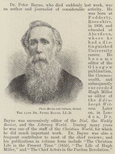A néhai Dr. Peter Bayne, LLD (metszet) alkotó: English School