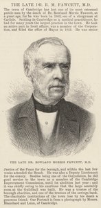 A néhai Dr. Rowland Morris Fawcett, MD (metszet) alkotó: English School