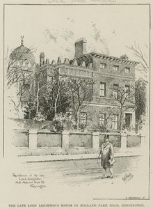 A néhai Lord Leightons ház a Holland Park Roadon, Kensington, London alkotó: English School
