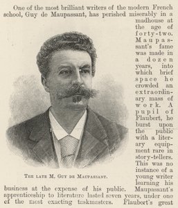 A néhai M Guy de Maupassant (metszet) alkotó: English School