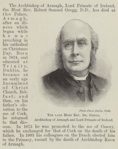 A néhai legtisztelendőbb Dr. Gregg, Armagh érseke és Írország főprímása (metszet) alkotó: English School