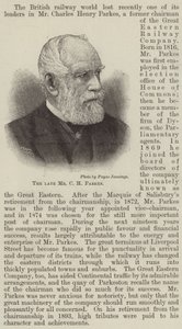 A néhai Mr. C. H. Parkes (metszet) alkotó: English School