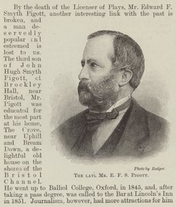 A néhai Mr. E F S Pigott (metszet) alkotó: English School