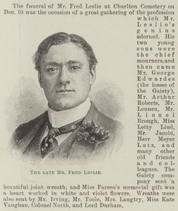 A néhai Fred Leslie úr (metszet) alkotó: English School