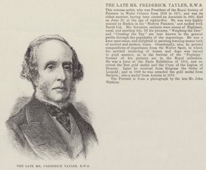 A néhai Frederick Tayler úr, RWS (metszet) alkotó: English School