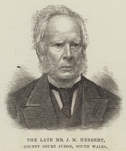 A néhai J. M. Herbert úr, megyei bíróság bírája, Dél-Wales (metszet) alkotó: English School