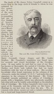 A néhai James Dykes Campbell (metszet) alkotó: English School