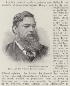 A néhai Thomas Eccleston Gibb (metszet) alkotó: English School