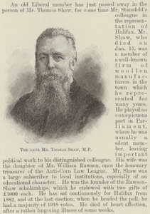 A néhai Thomas Shaw képviselő (metszet) alkotó: English School
