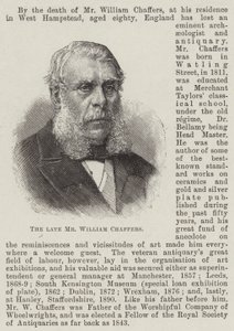 A néhai William Chaffers (metszet) alkotó: English School