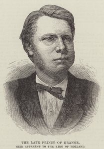A néhai narancsos herceg, a holland király örököse (metszet) alkotó: English School