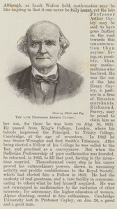 A néhai Arthur Cayley professzor (metszet) alkotó: English School