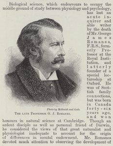 A néhai G. J. Romanes professzor (metszet) alkotó: English School