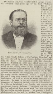 Dr. Samuel Cox tiszteletes (metszet) alkotó: English School