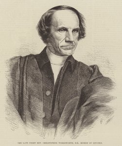 A néhai jobboldali tiszteletes Christopher Wordsworth, DD, Lincoln püspöke (metszet) alkotó: English School
