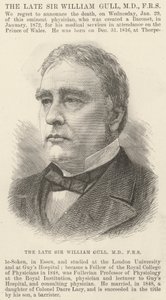A néhai Sir William Gull, MD, FRS (metszet) alkotó: English School