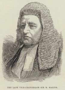 Sir R Malins néhai alkancellár alkotó: English School