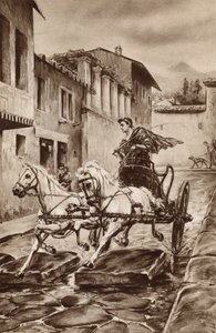 Egy pompeji utca élete a város eltűnése előtti jeles időkben (színes litó) alkotó: English School