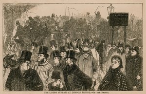 Az élő patak a London Bridge-nél alkotó: English School