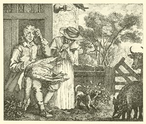 Az ember és a lúd (metszet) alkotó: English School