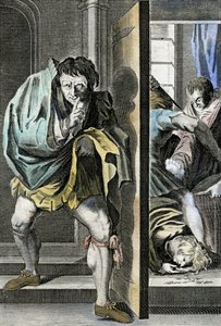 Ötödik Edward király és testvére meggyilkolása a toronyban Plantagenet Richárd, a későbbi 3. Richárd király által. alkotó: English School