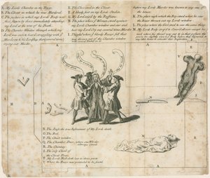 Essex grófjának meggyilkolása a londoni Towerben 1683-ban (metszet) alkotó: English School