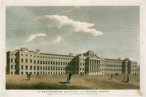 Az új Bethlehem Kórház St Georges Fieldsben, Londonban alkotó: English School