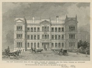 A Royal College of Surgeons és a Royal College of Physicians új vizsgaterme alkotó: English School