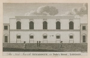 Az új zsidó zsinagóga a londoni Dukes Street-ben alkotó: English School