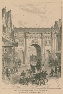 A régi fából készült Temple Bar alkotó: English School