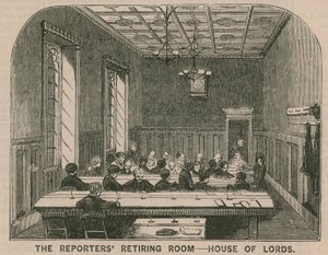 A riporterek nyugdíjas szobája a Lordok Házában alkotó: English School