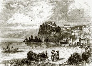 Scylla szikla és városa, Szicília partja alkotó: English School