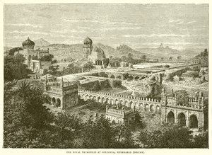 A királyi nekropolisz Golcondában, Hyderabadban alkotó: English School