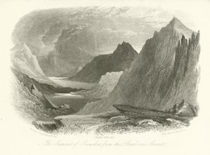 Snowdon csúcsa a walesi Llanberis emelkedőről alkotó: English School