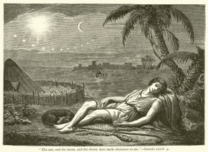 "A nap, a hold és a tizenegy csillag hódolt nekem", Genesis, xxxvii, 9 (metszet) alkotó: English School