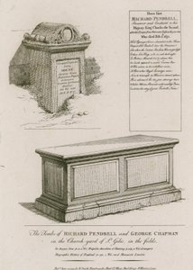 Richard Pendrell és George Chapman sírja a londoni St Giles in the Fields templomkertjében alkotó: English School