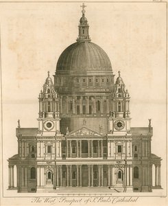 A londoni St Pauls székesegyház nyugati kilátása alkotó: English School