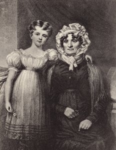 Robert Burns özvegye és unokája alkotó: English School