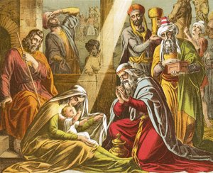 A keleti bölcsek imádata alkotó: English School