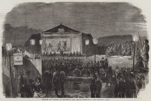 "Theatre des Zouaves" a francia táborban, Sebastopol előtt (metszet) alkotó: English School