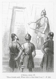 "Ekkor Józsiás így szólt: Miféle cím az, amit látok" (metszet). alkotó: English School