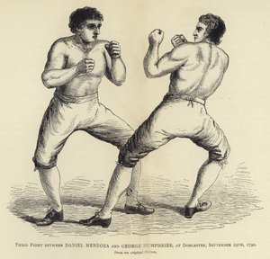 Harmadik harc Daniel Mendoza és George Humphries között, Doncasterben, 1790. szeptember 29., eredeti képről alkotó: English School
