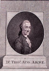 Thomas Augustine Arne (1710-78) (metszet) alkotó: English School