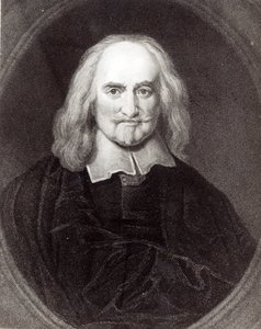 Thomas Hobbes (1588-1679) az 1833-ban kiadott "Gallery of Portraits"-ból. alkotó: English School