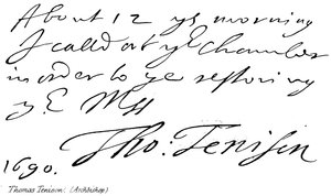 Thomas Tenison (érsek) alkotó: English School