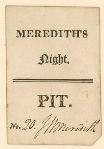 Jegy a londoni Drury Lane Színházba: Merediths Night alkotó: English School