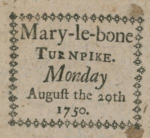 Jegy a Mary-le-Bone Turnpike-ra alkotó: English School